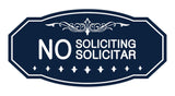 Victorian No Soliciting No Solicitar Sign