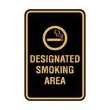 Portrait Round Designated Smoking Area Sign