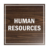 Signs ByLITA Square Human Resources Sign with Adhesive Tape, Mounts On Any Surface, Weather Resistant, Indoor/Outdoor Use