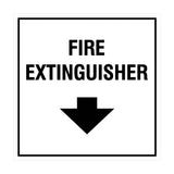 Signs ByLITA Square Fire extinguisher Sign with Adhesive Tape, Mounts On Any Surface, Weather Resistant, Indoor/Outdoor Use