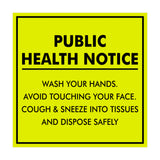 Signs ByLITA Square Public Health Notice Wash Your Hands Sign