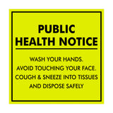 Signs ByLITA Square Public Health Notice Wash Your Hands Sign