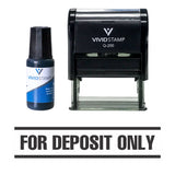 For Deposit Only Self Inking Rubber Stamp Combo With Refill