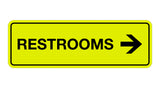 Signs ByLITA Standard RESTROOM (RIGHT ARROW) Sign