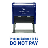 Invoice Balance Is 0. Do Not Pay Self Inking Rubber Stamp