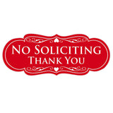 Designer NO SOLICITING Thank You Sign