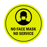 Circle No Face Mask No Service Sign