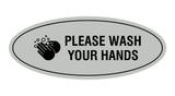 Signs ByLITA Oval Please Wash Your Hands Sign
