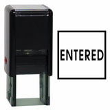 Square ENTERED Self Inking Rubber Stamp