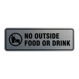 Standard No Outside Food Or Drink Sign