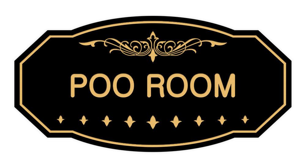 Victorian Poo Room Sign