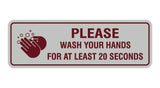 Signs ByLITA Standard Please Wash Your Hands For At Least 20 Seconds Sign