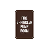 Portrait Round Fire Sprinkler Pump Room Sign