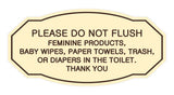 Victorian Please Do Not Flush Etiquette Sign