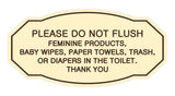 Victorian Please Do Not Flush Etiquette Sign