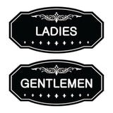 Victorian Ladies And Gents Sign Set