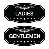 Victorian Ladies And Gents Sign Set