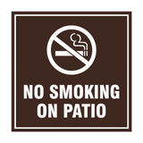 Signs ByLITA Square No Smoking on Patio Sign with Adhesive Tape