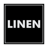 Signs ByLITA Square Linen Sign with Adhesive Tape, Mounts On Any Surface