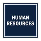 Signs ByLITA Square Human Resources Sign with Adhesive Tape, Mounts On Any Surface, Weather Resistant, Indoor/Outdoor Use