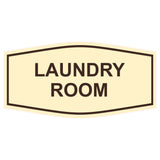 Ivory / Dark Brown Fancy Laundry Room Sign