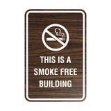 Portrait Round This Is A Smoke Free Building Sign