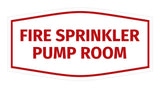 Signs ByLITA Fancy Fire Sprinkler Pump Room Sign with Adhesive Tape, Mounts On Any Surface, Weather Resistant, Indoor/Outdoor Use