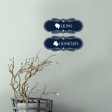 Designer Lions and Lionesses, Novelty Restroom (Set of 2) Wall or Door Signs