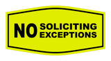 Fancy No Soliciting No Exceptions Sign
