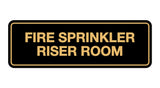 Black / Gold Signs ByLITA Standard Fire Sprinkler Riser Room Sign