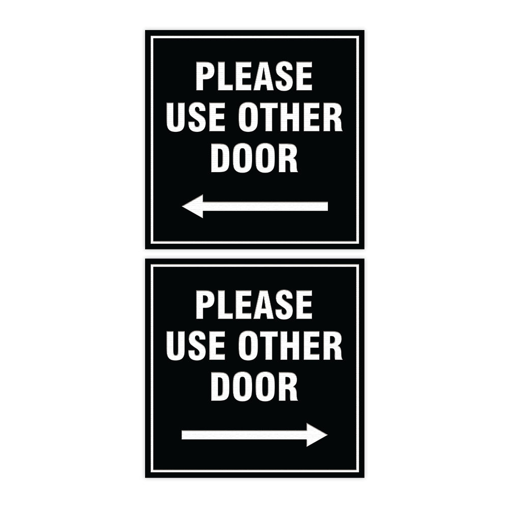 Signs ByLITA Square please use other door sign set with Adhesive Tape, Mounts On Any Surface, Weather Resistant, Indoor/Outdoor Use