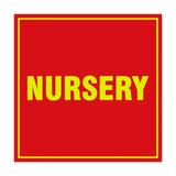 Signs ByLITA Square Nursery Sign with Adhesive Tape, Mounts On Any Surface, Weather Resistant, Indoor/Outdoor Use