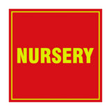 Signs ByLITA Square Nursery Sign with Adhesive Tape, Mounts On Any Surface, Weather Resistant, Indoor/Outdoor Use