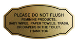 Victorian Please Do Not Flush Etiquette Sign