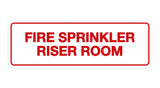 White / Red Signs ByLITA Standard Fire Sprinkler Riser Room Sign