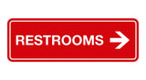 Signs ByLITA Standard RESTROOM (RIGHT ARROW) Sign