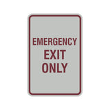 Portrait Round Emergency Exit Only Sign