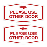 Signs ByLITA Fancy Please Use Other Door Sign Set