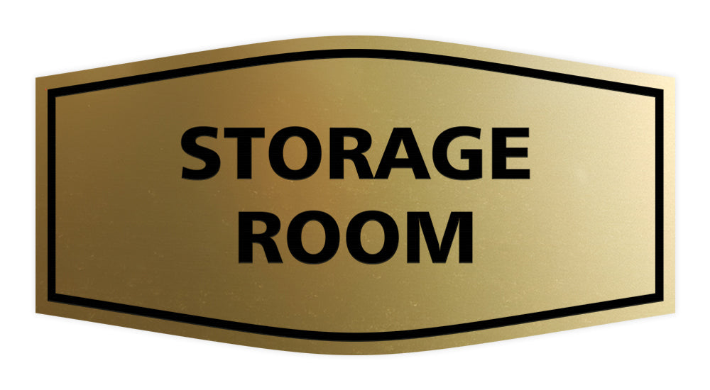 Brushed Gold Signs ByLITA Fancy Storage Room Sign