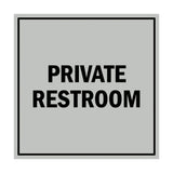 Signs ByLITA Square Private Restroom Sign with Adhesive Tape, Mounts On Any Surface, Weather Resistant, Indoor/Outdoor Use