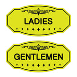 Victorian Ladies And Gents Sign Set