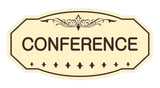 Ivory / Dark Brown Victorian Conference Sign