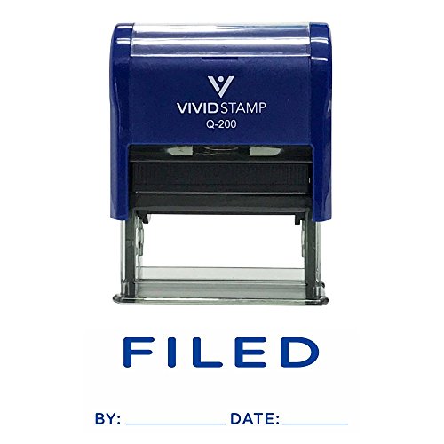Filed By Date Self Inking Rubber Stamp
