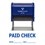 Paid Check W/ Date Ck# Line Self Inking Rubber Stamp