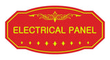 Red / Yellow Victorian Electrical Panel Sign