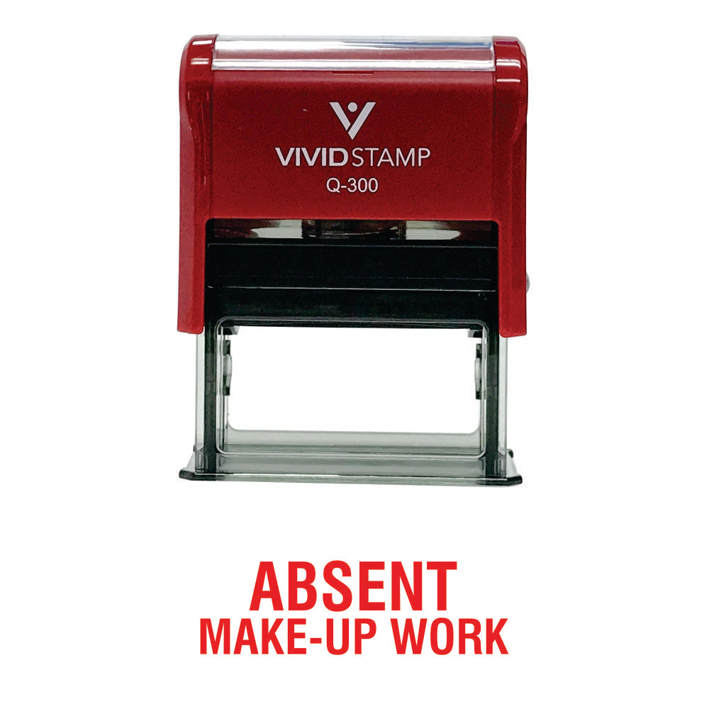 Absent Make-Up Work Teacher Self Inking Rubber Stamp
