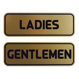 Standard Ladies Gentlemen Restroom Sign Set