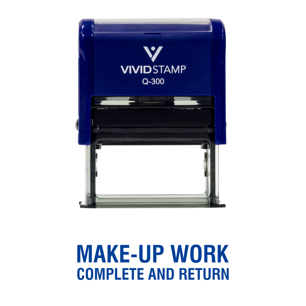 thumbnail interactive-video image 1 of Make-Up Work Complete Rubber Stamp - Teacher Self Inking Medium Red Ink 1 of 14