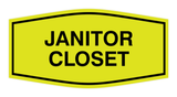Yellow / Black Fancy Janitor Closet Sign