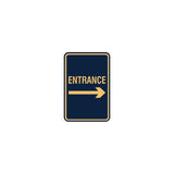 Portrait Round Entrance Right Arrow Sign